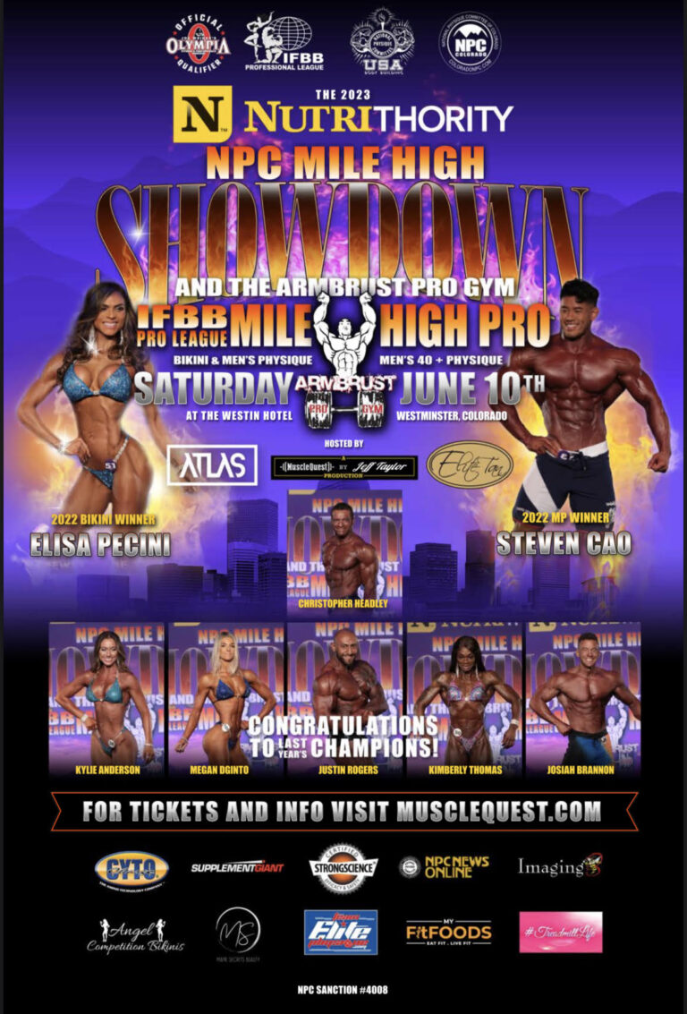 Event Program: 2023 NPC Nutrithority Mile High Showdown/IFBB Pro League Armbrust ProGym Mile High Pro